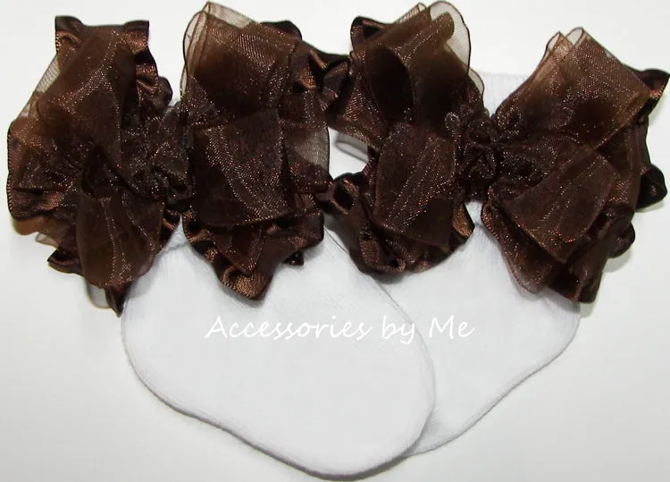 Organza Ruffle Bow Socks