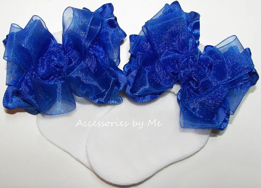 Organza Ruffle Bow Socks