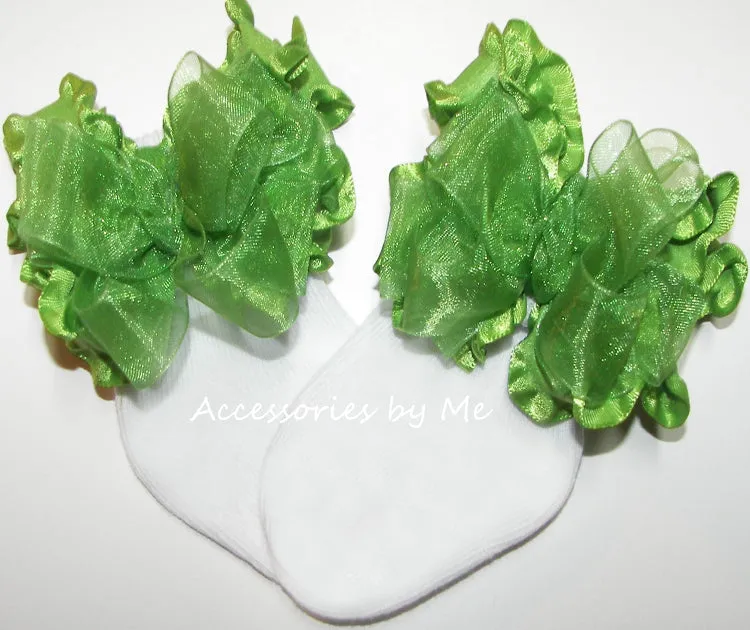 Organza Ruffle Bow Socks