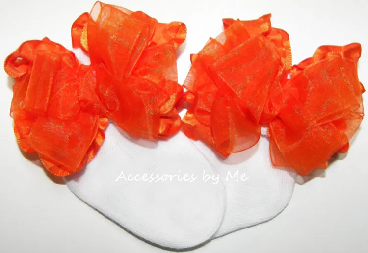 Organza Ruffle Bow Socks