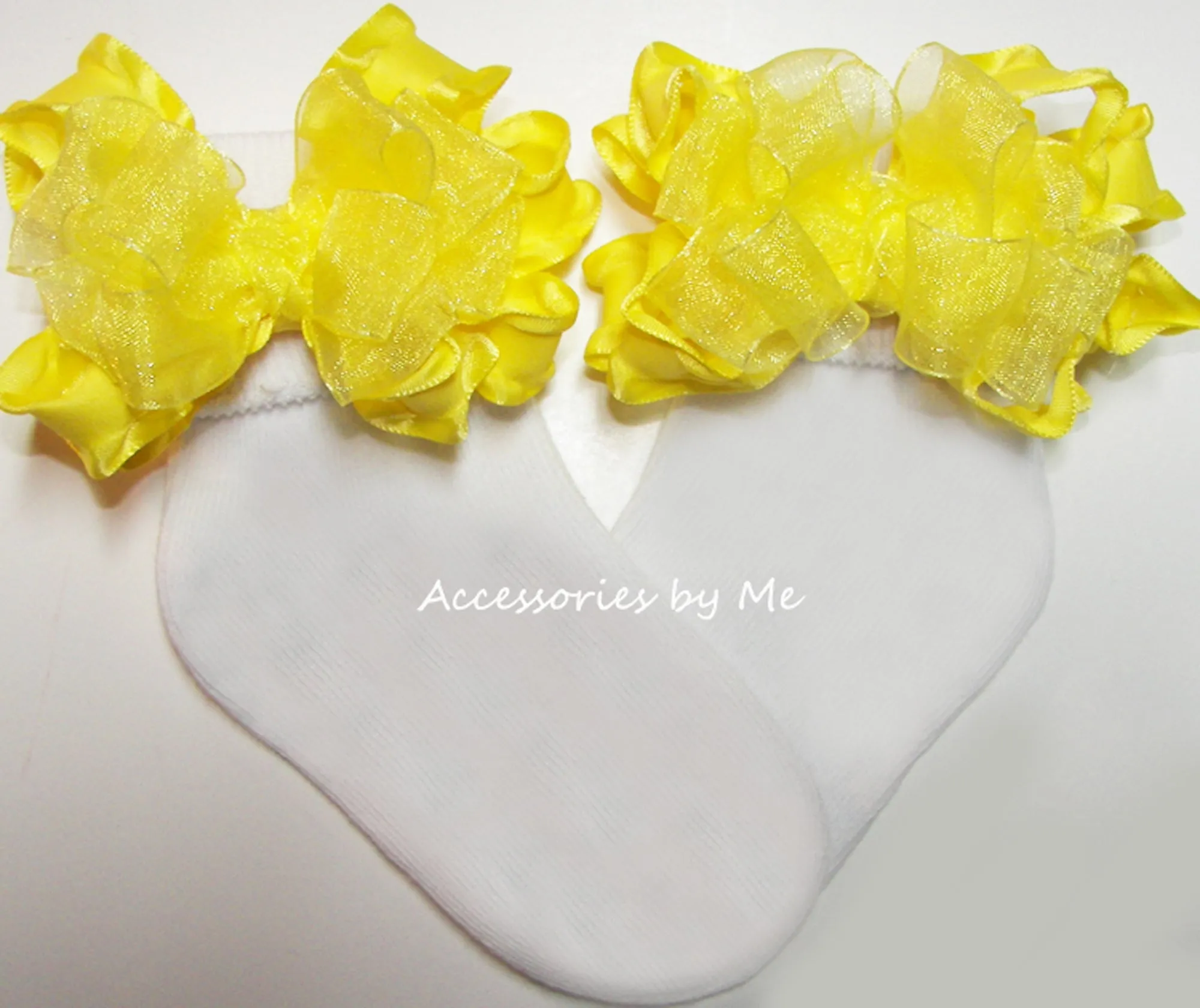 Organza Ruffle Bow Socks