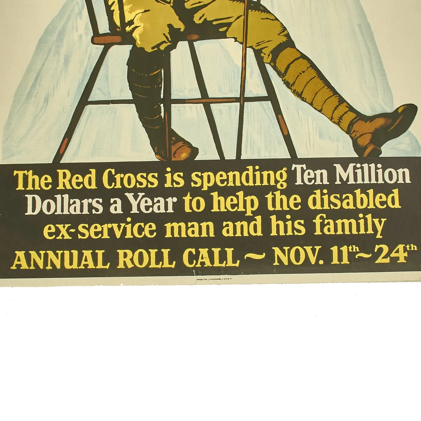 Original U.S. WWI Red Cross Fifth Roll Call Poster