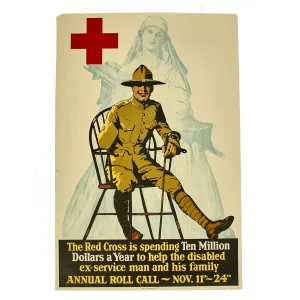 Original U.S. WWI Red Cross Fifth Roll Call Poster