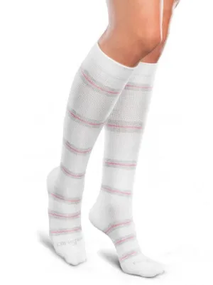 PATTERNED Core-Spun, 10-15 mmHg, Knee High, Closed Toe