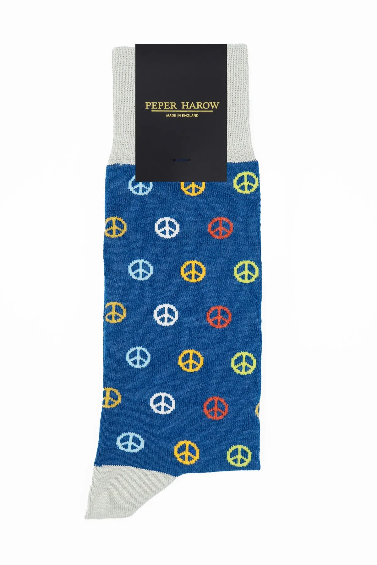 Peace Men's Socks - Blue
