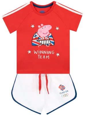 Peppa Pig Team GB T-Shirt and Shorts Set