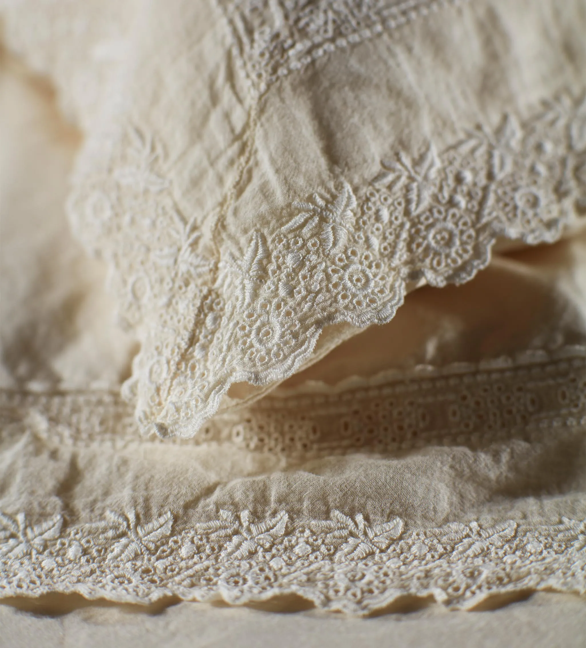 Pia Embroidered 100% Cotton Pillowcase