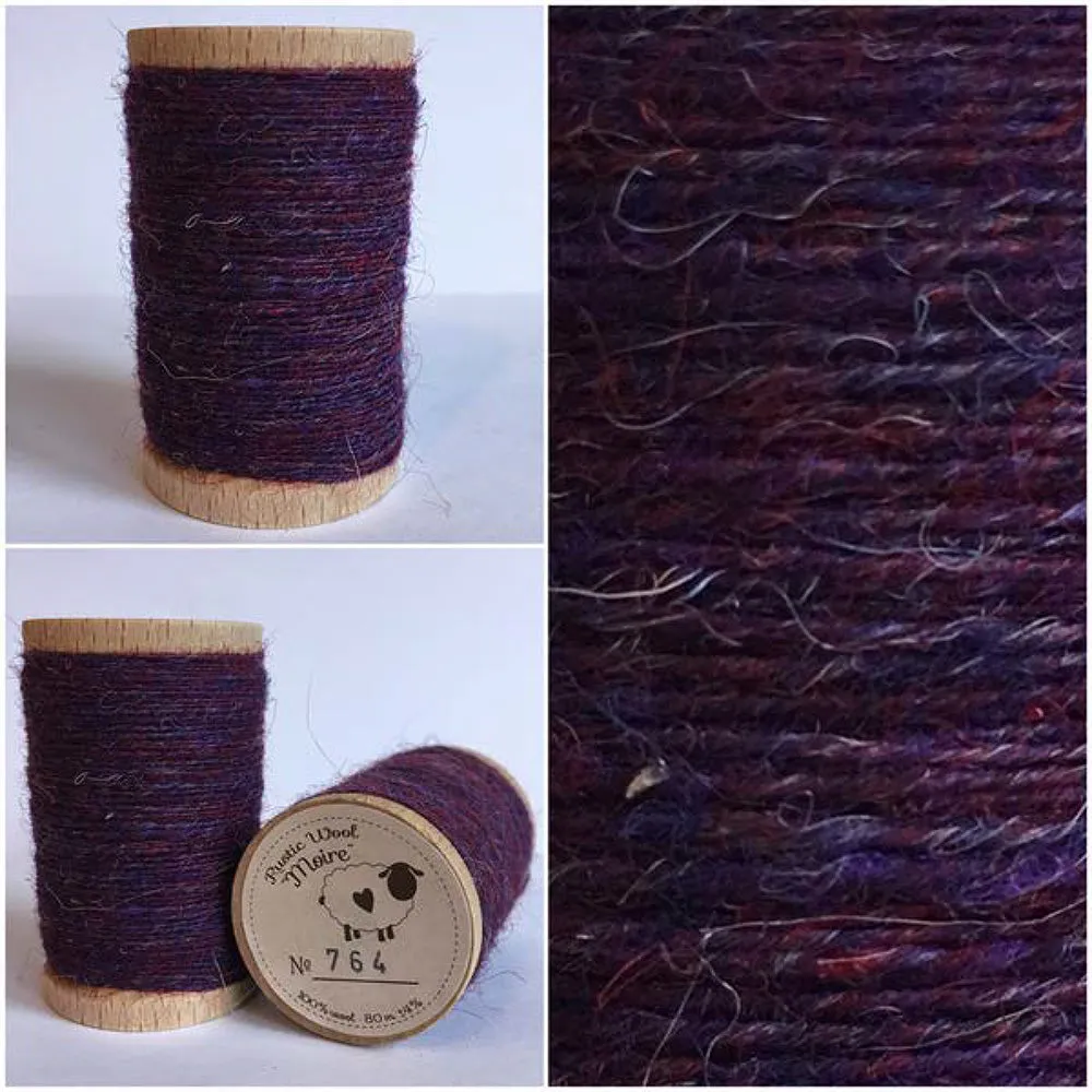 PURPLE MASH Hand Dyed HALF YARD Wool Fabric for Wool Applique and Rug Hooking
