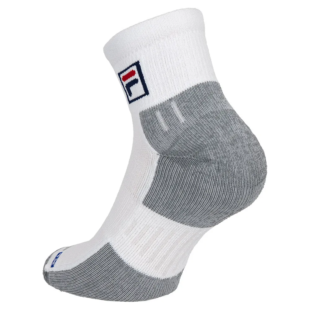 Quarter Crew Tennis Socks White