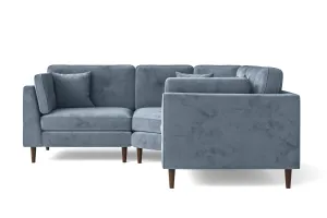 Ragusa 3 Seater Corner Sofa Baby Blue Velvet
