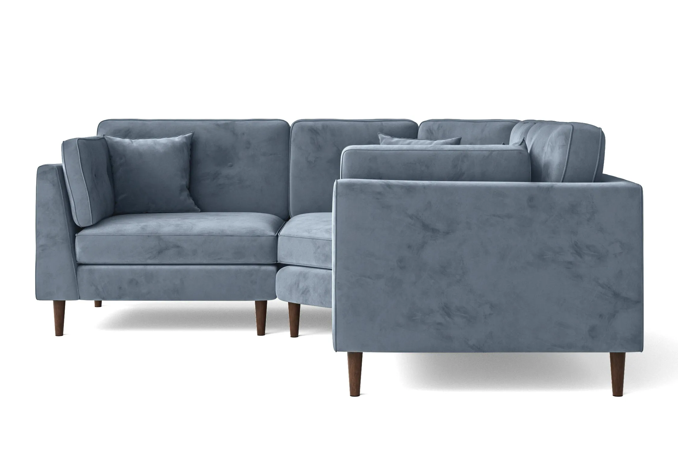 Ragusa 3 Seater Corner Sofa Baby Blue Velvet