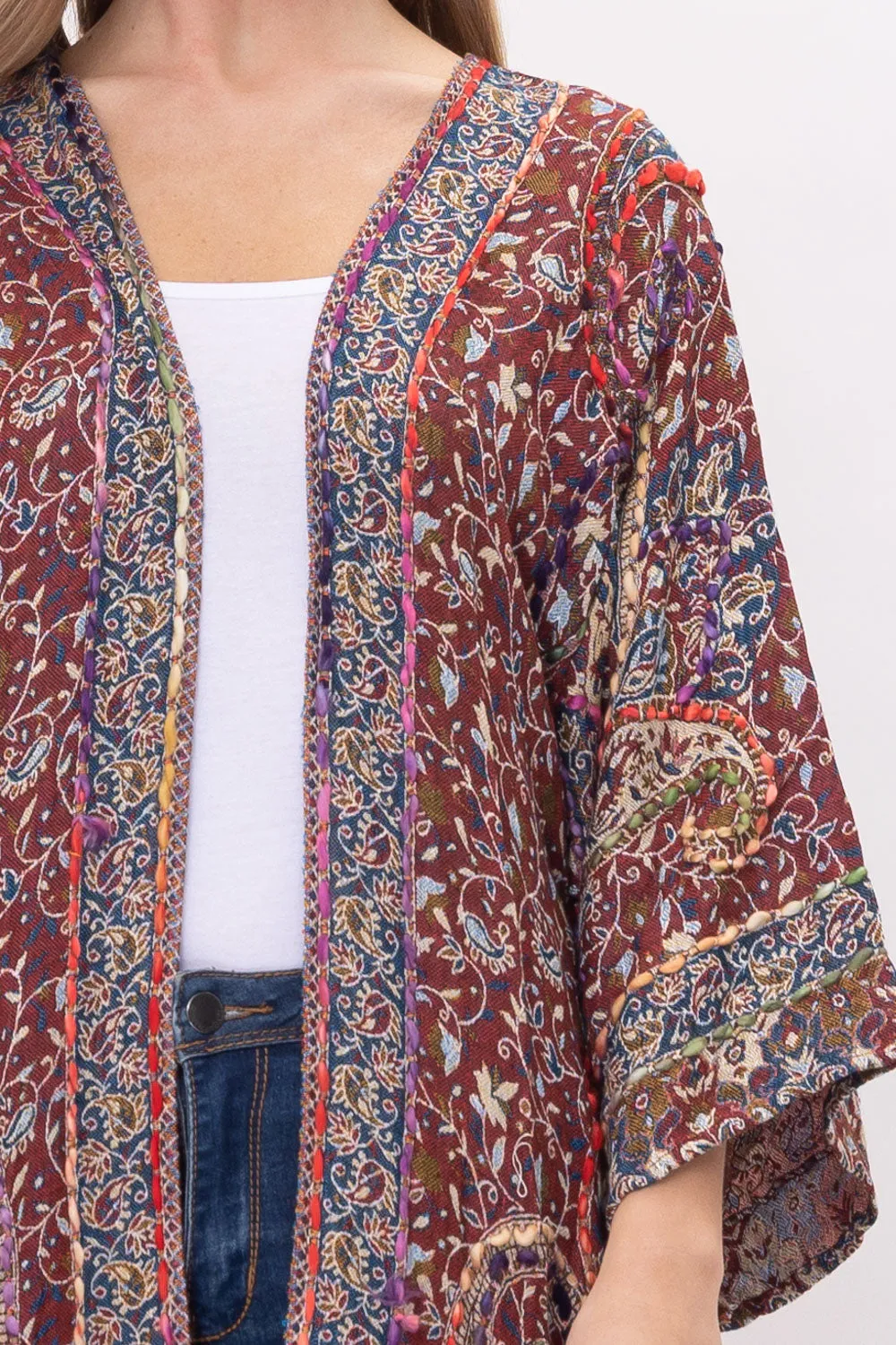 RAJ ELAINE THICK STITCH EMBROIDERED DUSTER