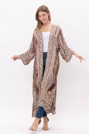 RAJ HAFZAH THICK STITCH EMBROIDERED DUSTER