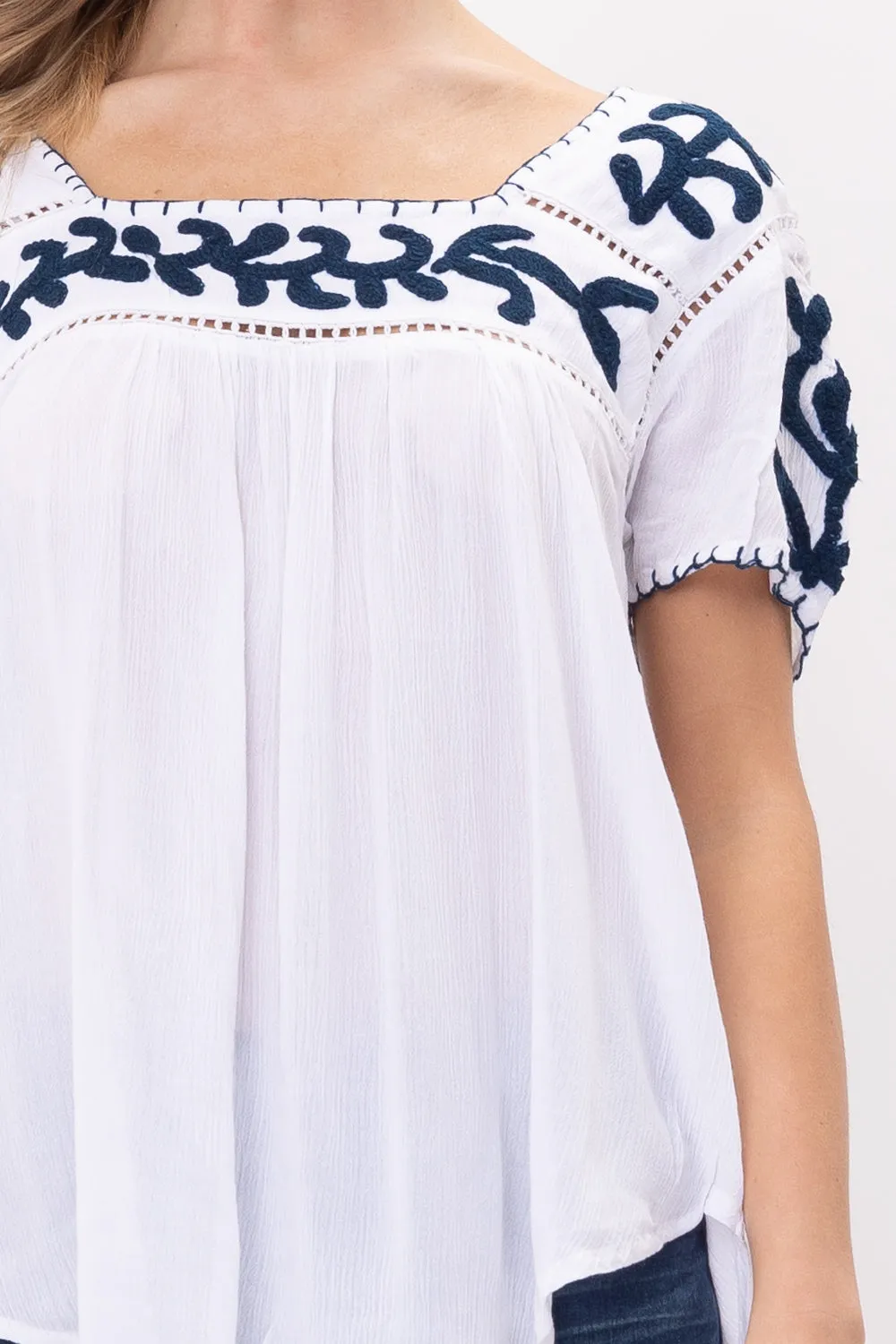 RAJ SANDY EMBROIDERED TOP