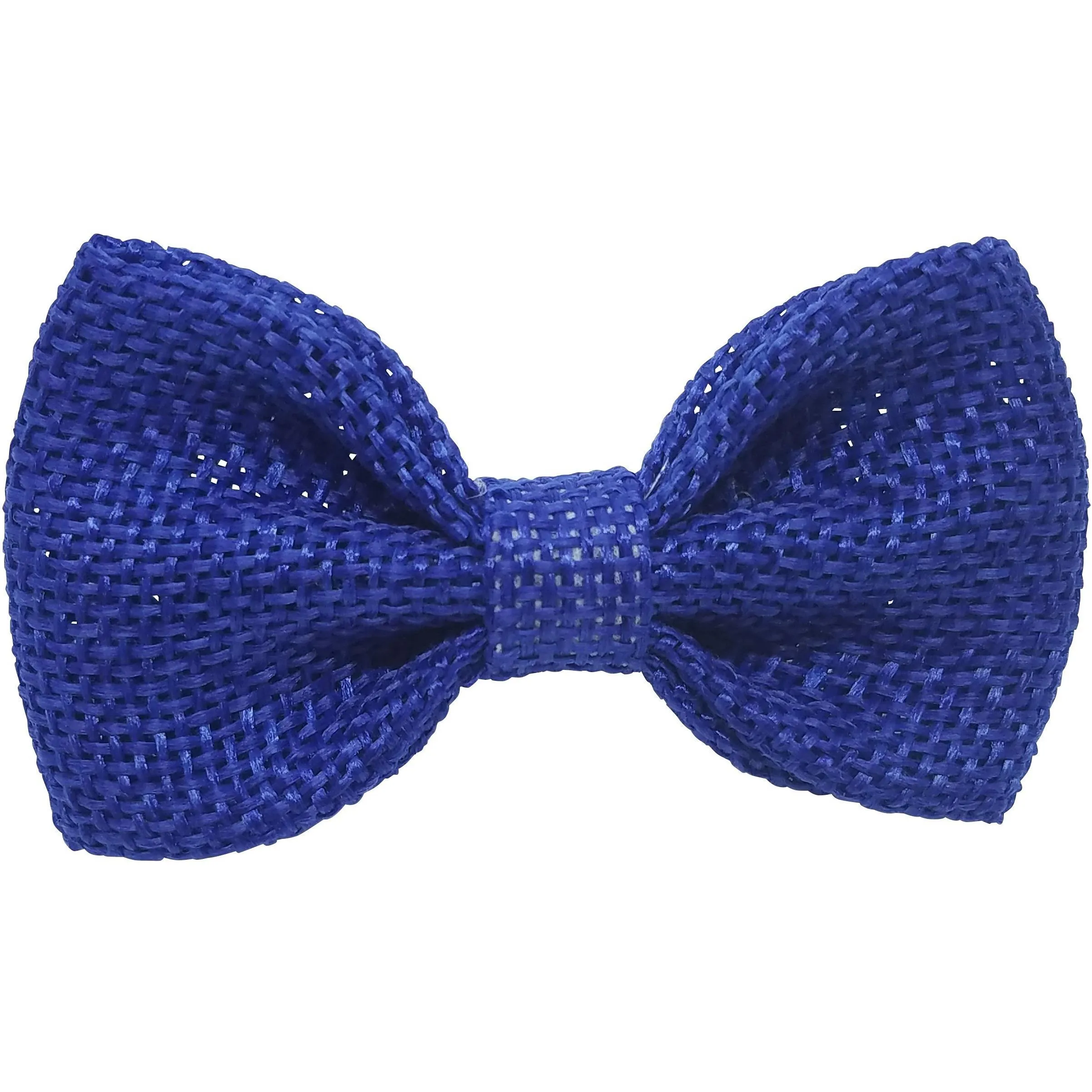 Royal blue 3" Burlap Hair Bow clips