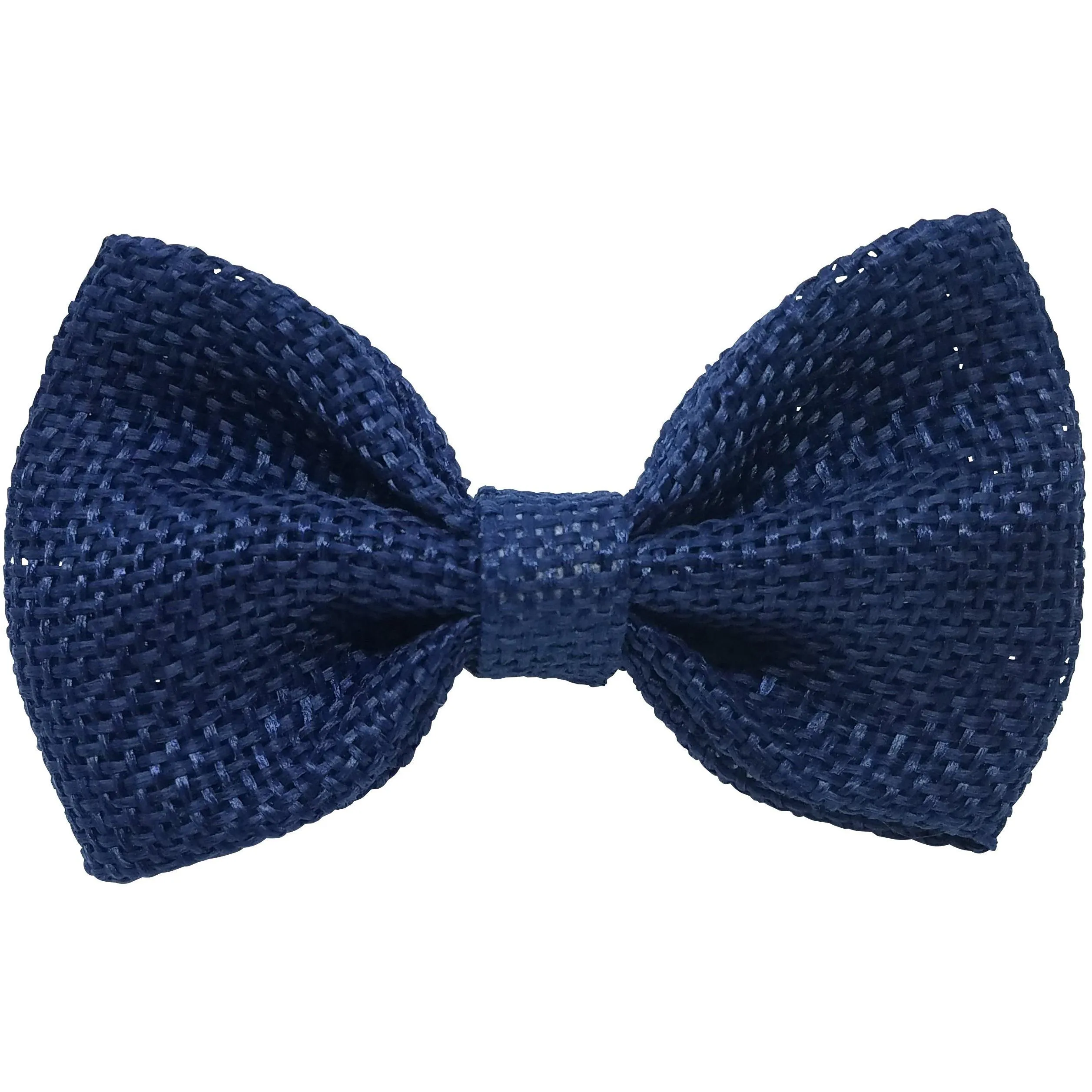 Royal blue 3" Burlap Hair Bow clips