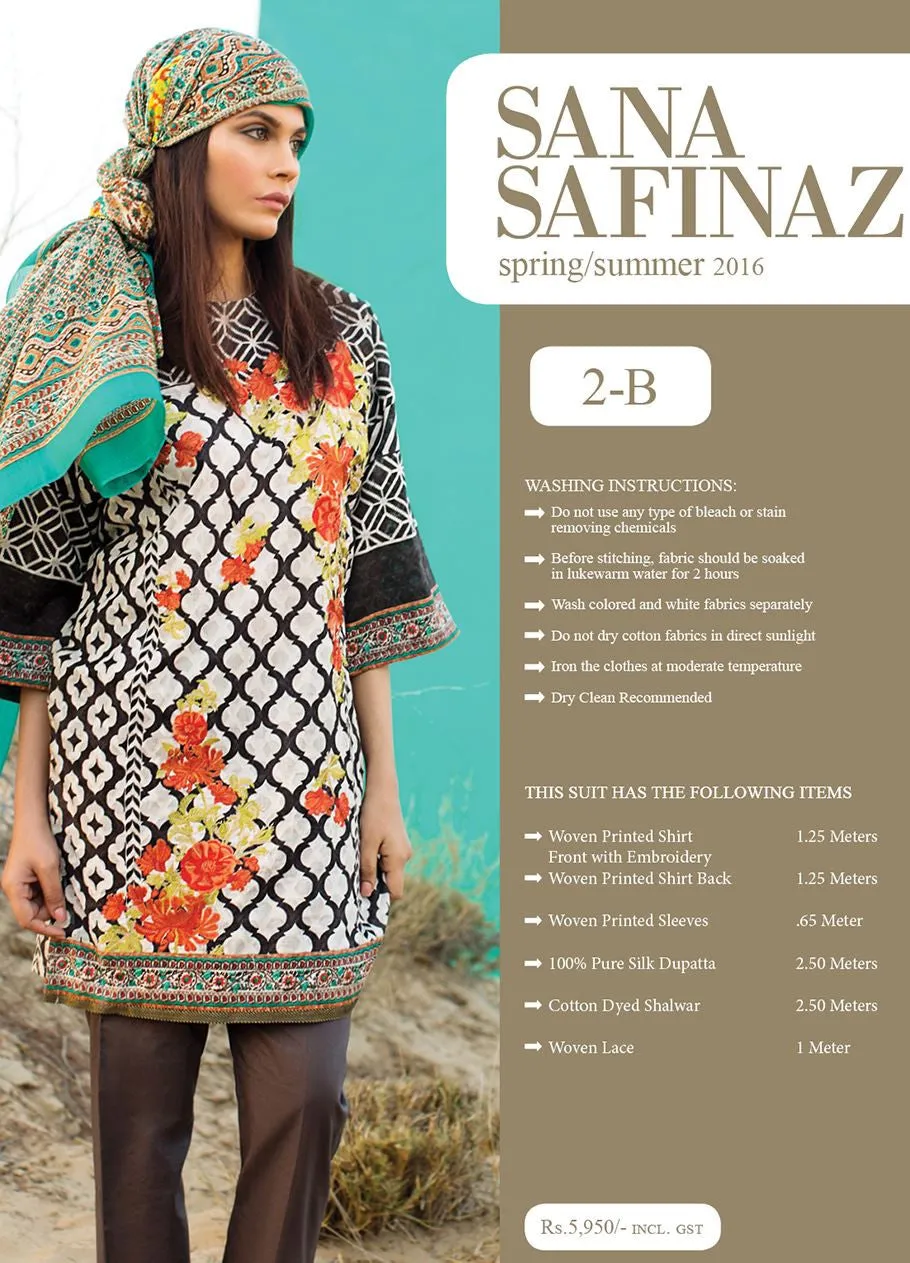 Sana Safinaz Spring/Summer Lawn Collection 2016 – 02B