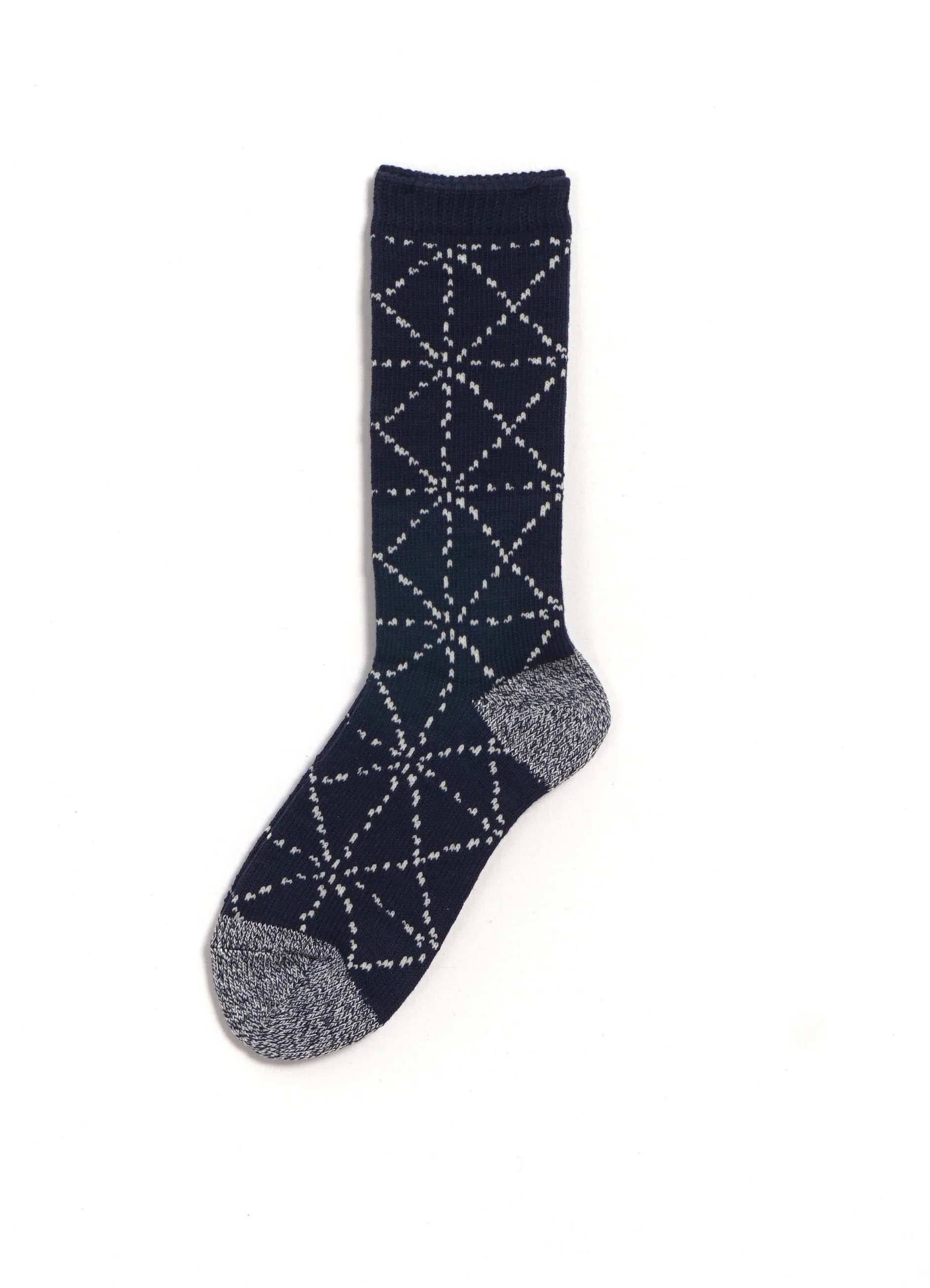 SASHIKO | 84 Yarns Socks | Navy