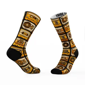 Sepia Cassette Tape Socks