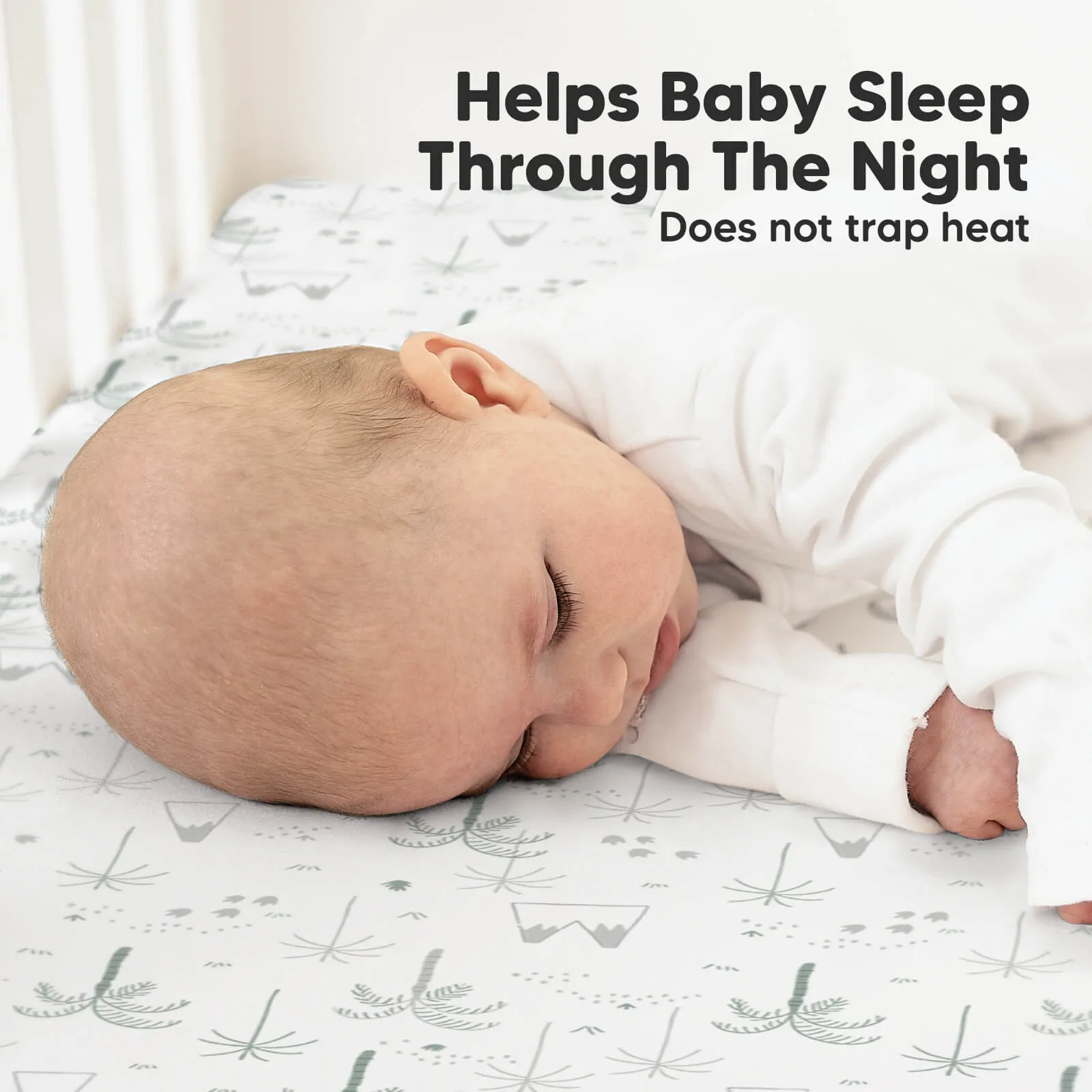 Soothe Fitted Crib Sheet (DinoDood)