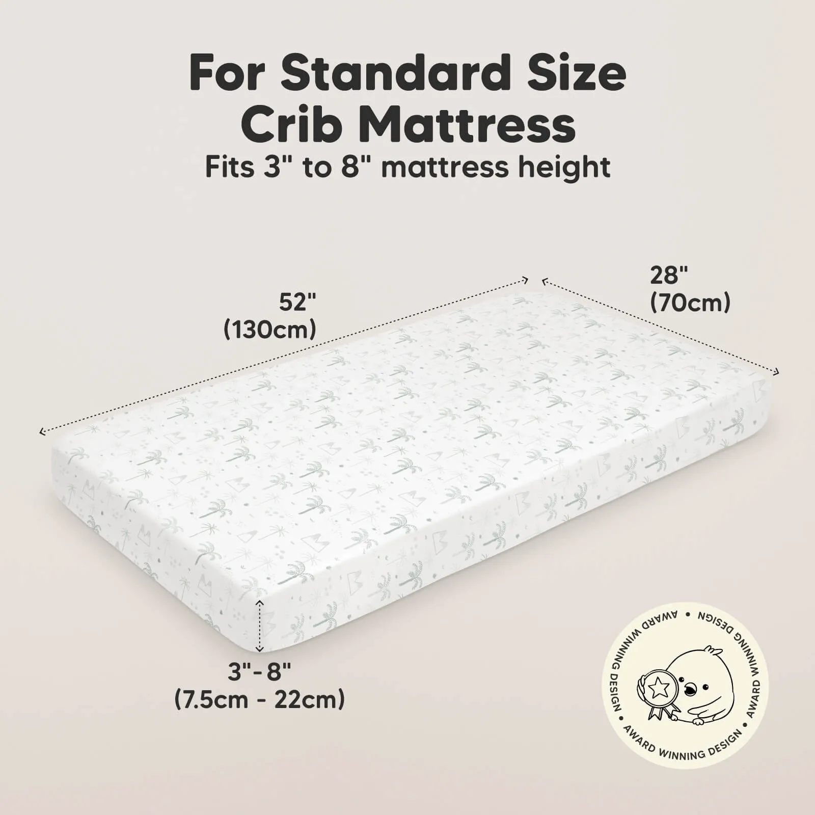 Soothe Fitted Crib Sheet (DinoDood)