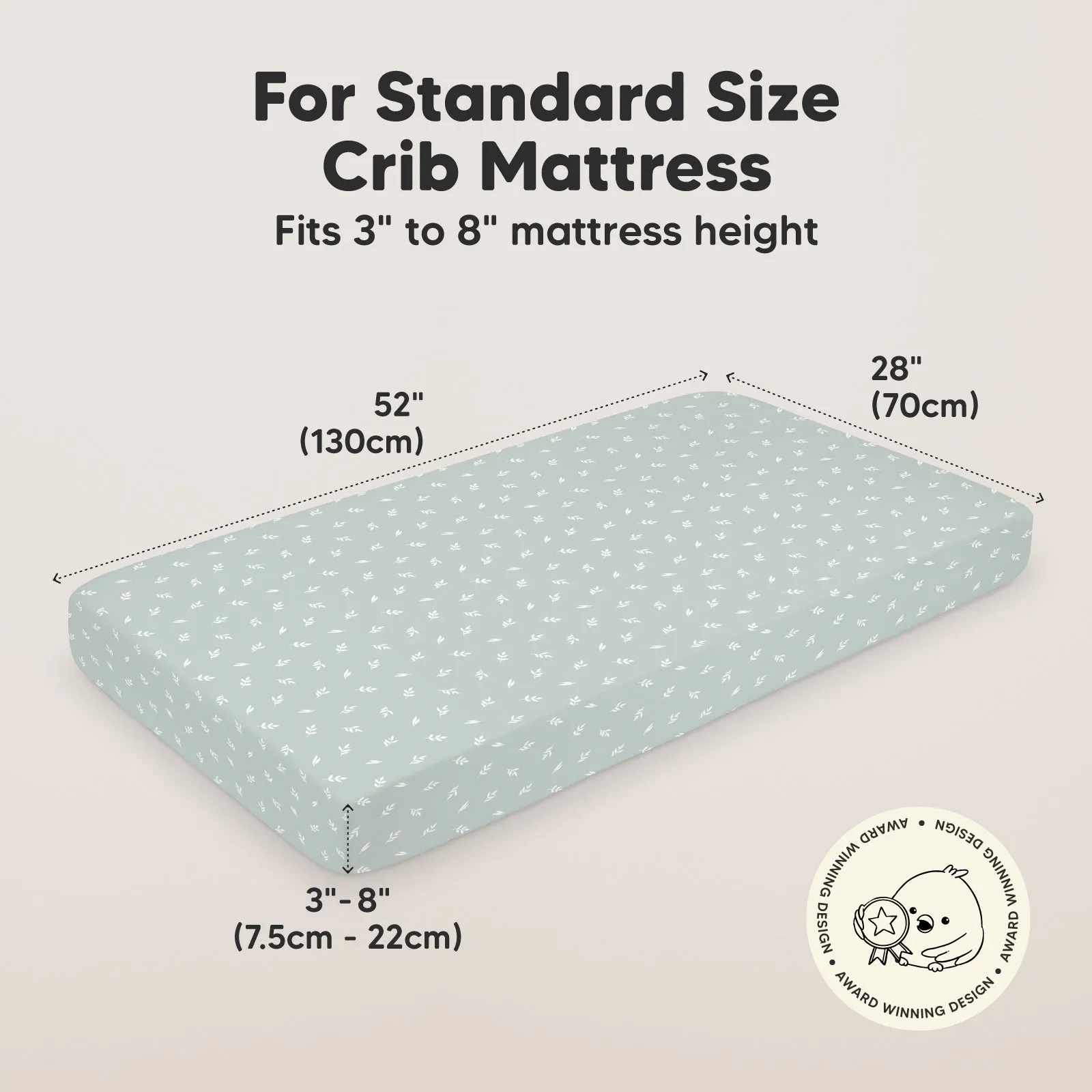 Soothe Fitted Crib Sheet (Prairie)