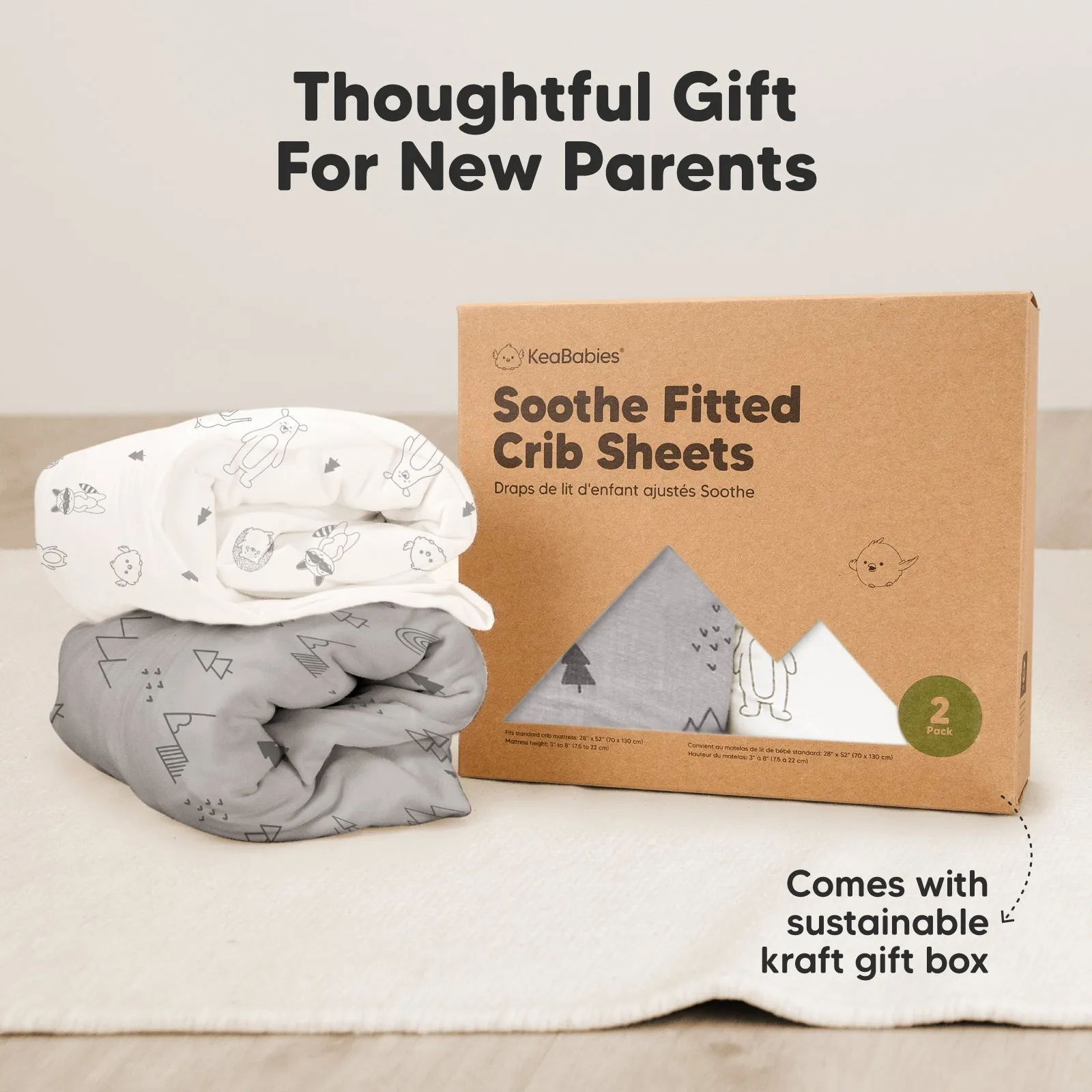 Soothe Fitted Crib Sheet (Prairie)