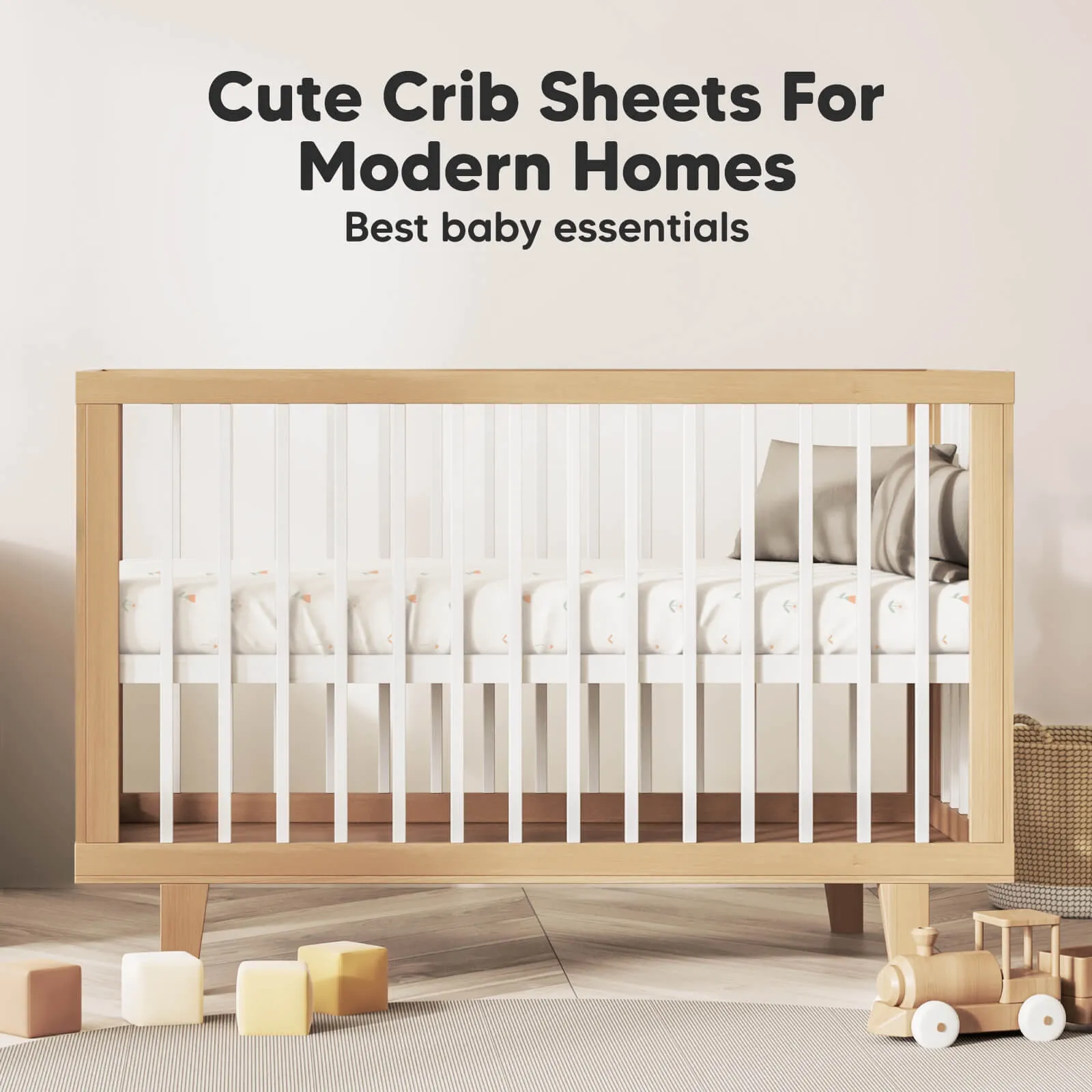 Soothe Fitted Crib Sheet (Wildflowers)