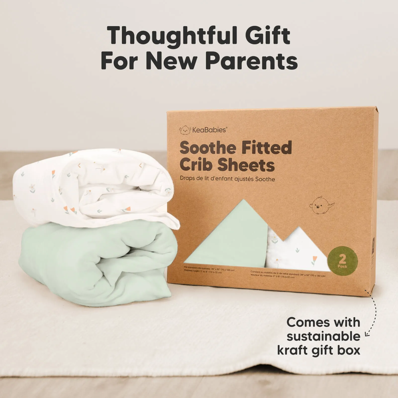 Soothe Fitted Crib Sheet (Wildflowers)