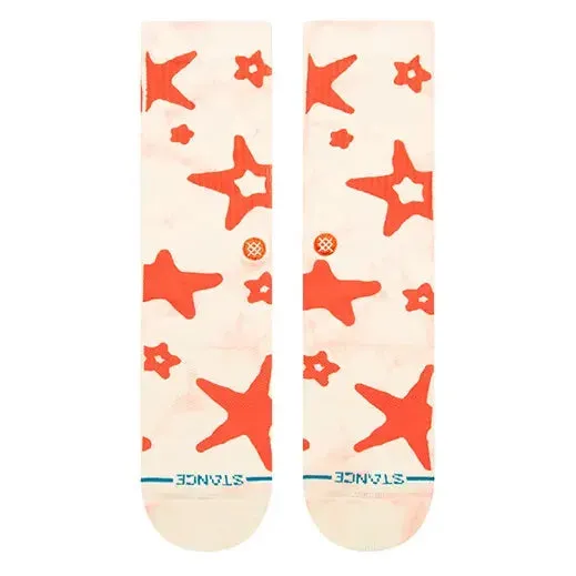 Stance Socks Starry Eyed Womens Crew Socks - Cream