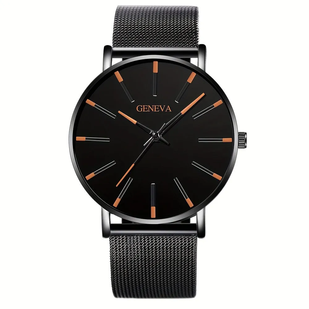 Stylish Mens Quartz Watch  Perfect Gift for Fashionable Men