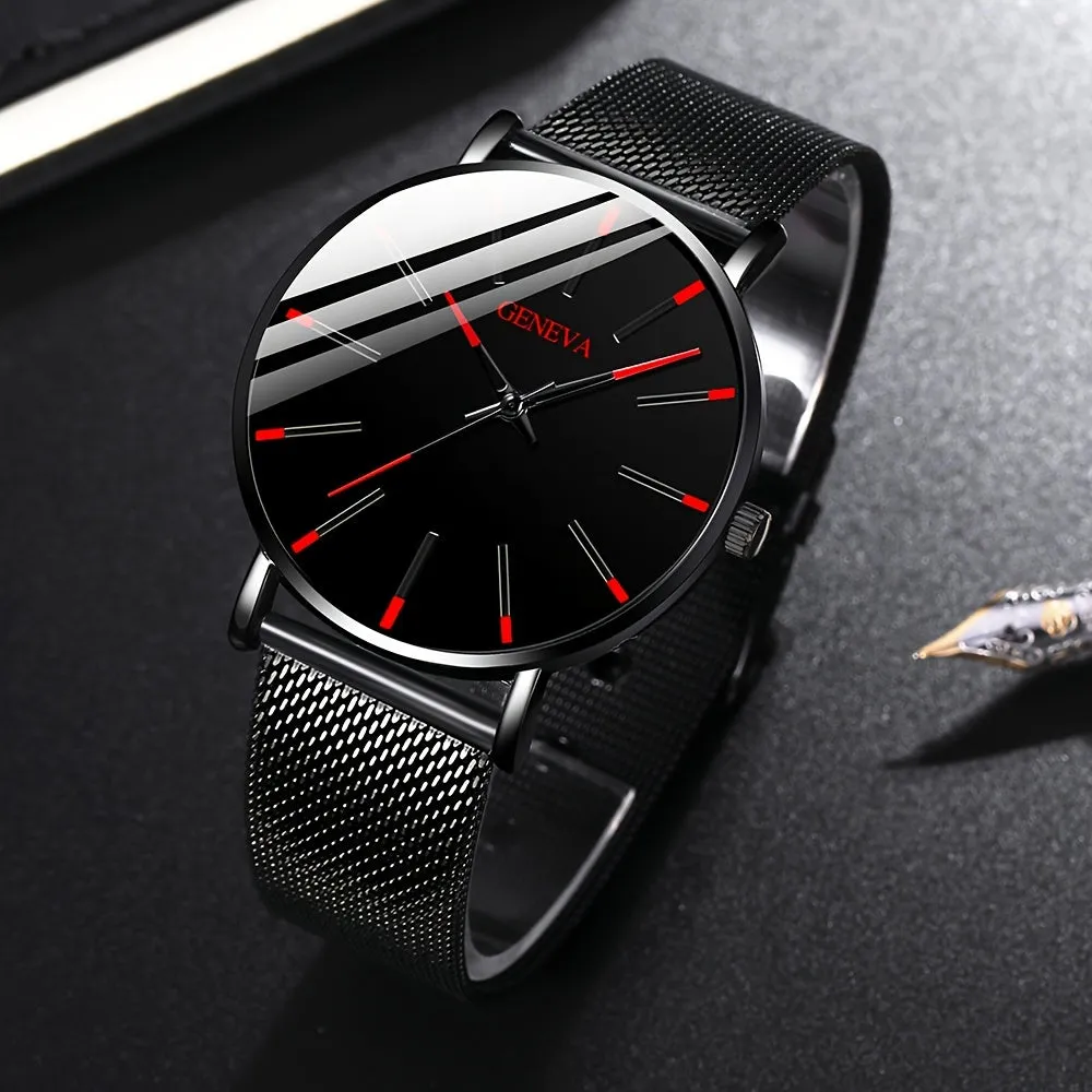 Stylish Mens Quartz Watch  Perfect Gift for Fashionable Men