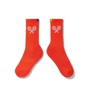 The Women's Racket Sock - Poppy