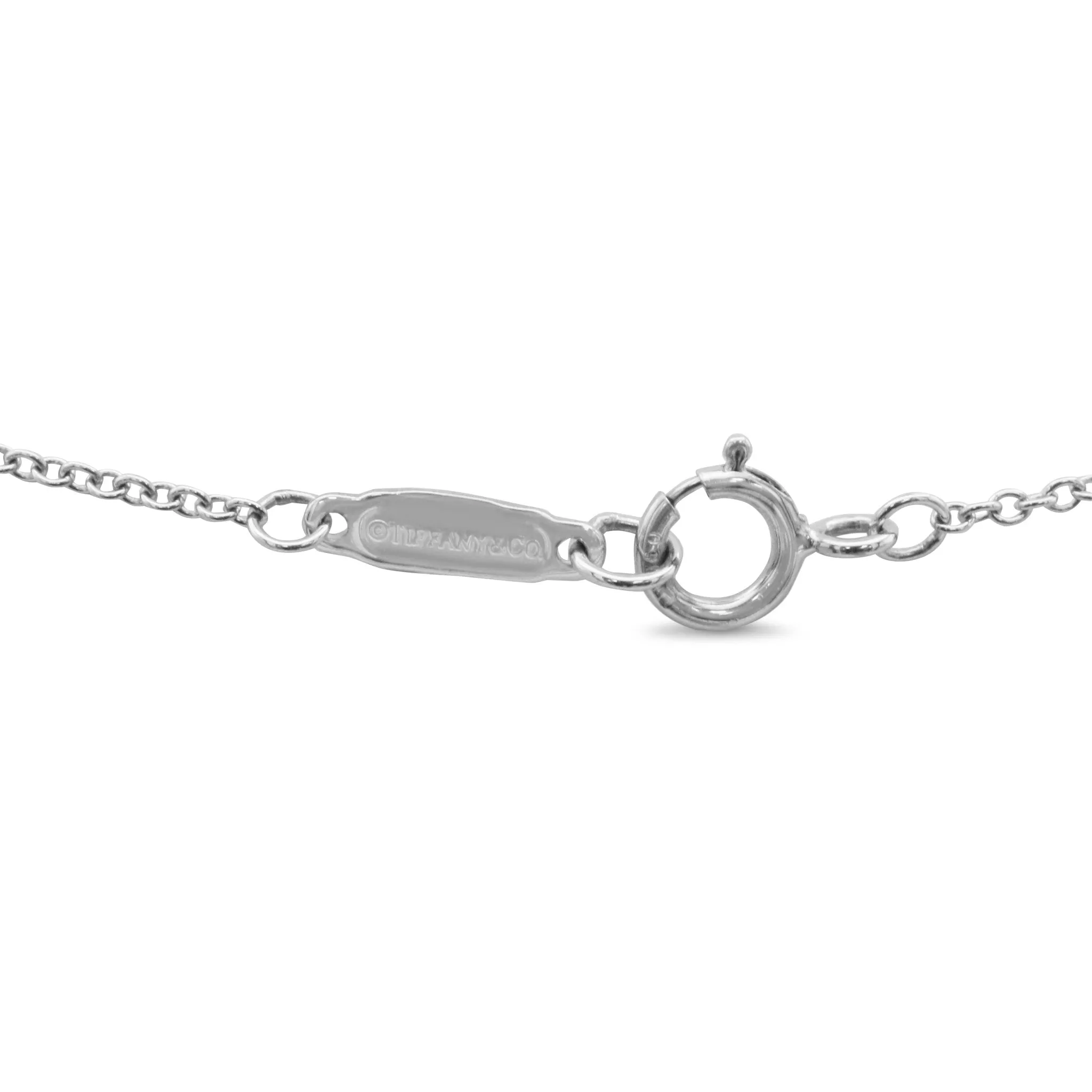 Tiffany Victoria Small Diamond Pendant On 16" Necklace - Platinum