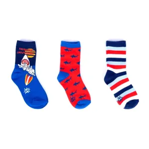 Totally Jawsome Junior Socks - 3 Pack