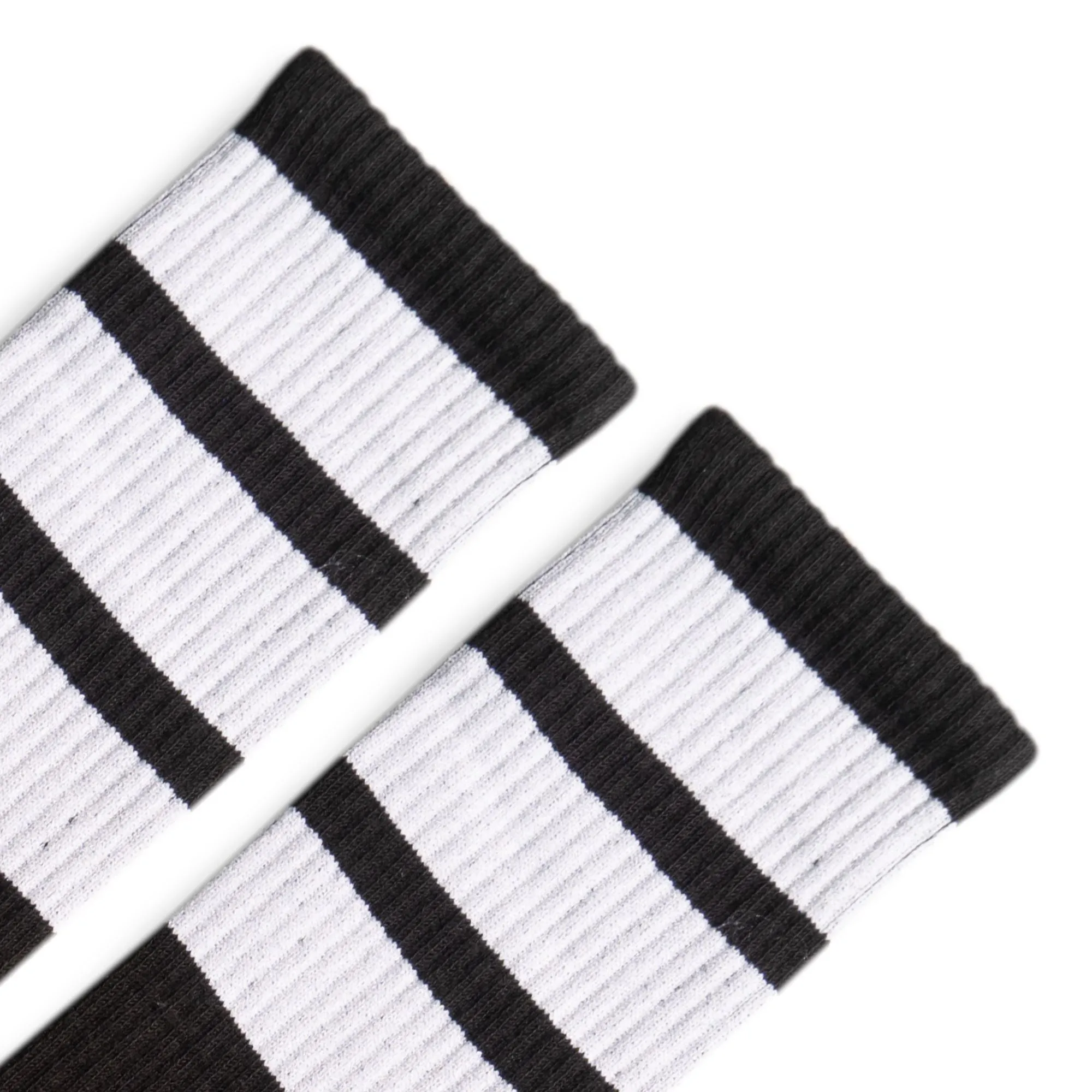True Knee High Bold Stripes Black | White