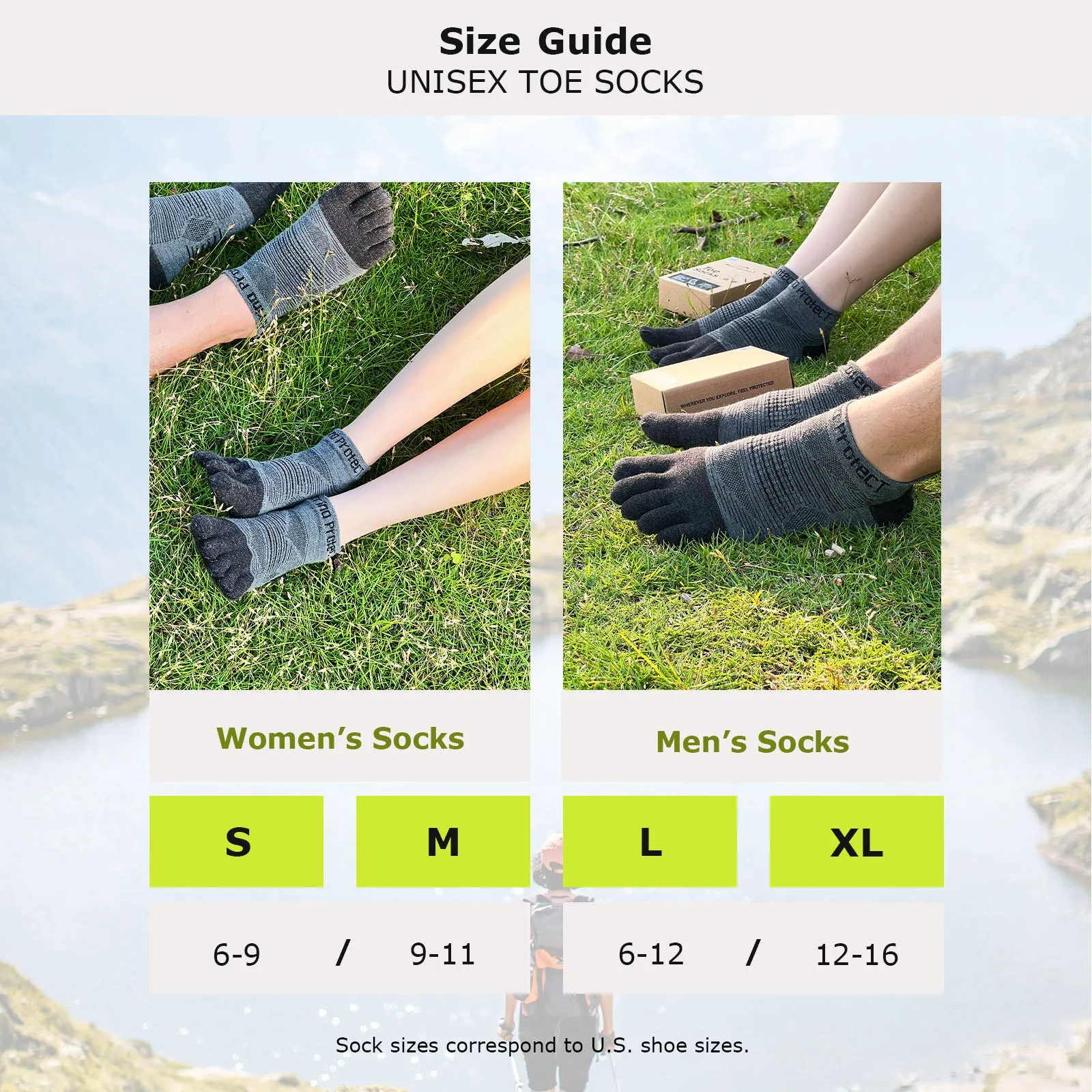 Unisex Merino Hike Light Ankle Toe Socks Charcoal - 3 Pairs