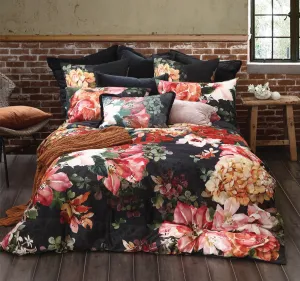 Valencia Quilt Cover Set Range Black