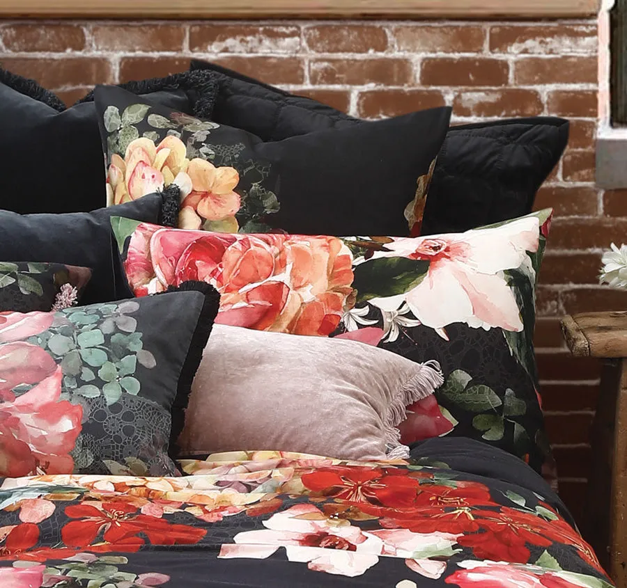 Valencia Quilt Cover Set Range Black