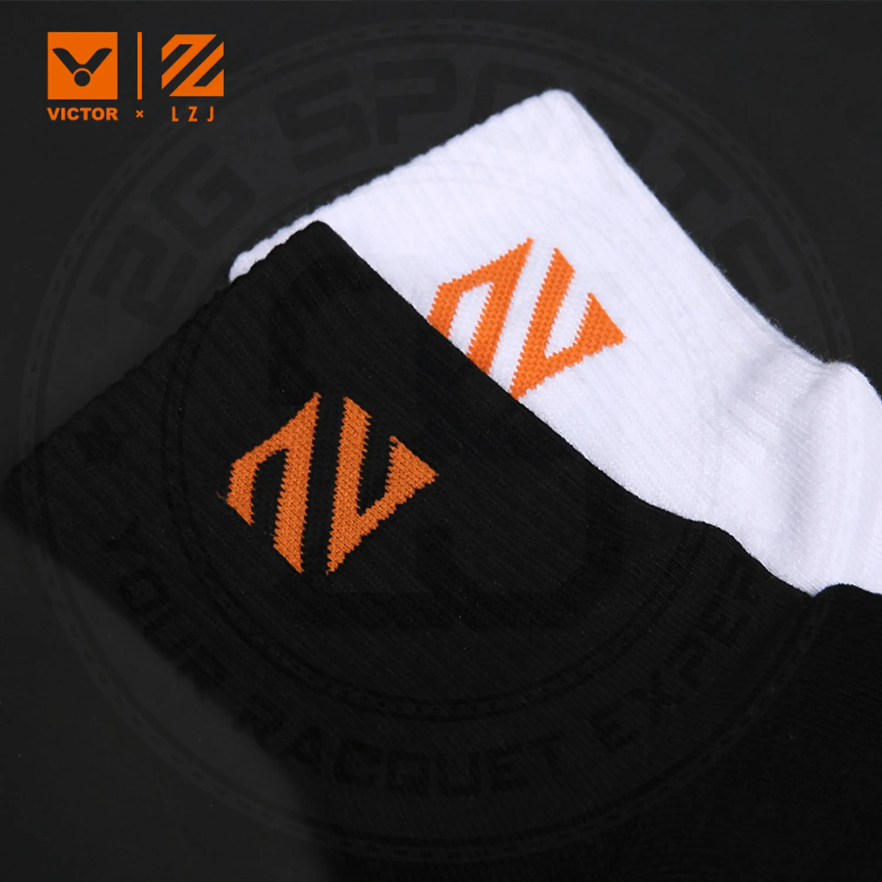 Victor x LZJ Junior Sport Socks SK-LZJ306C-JR (Black)