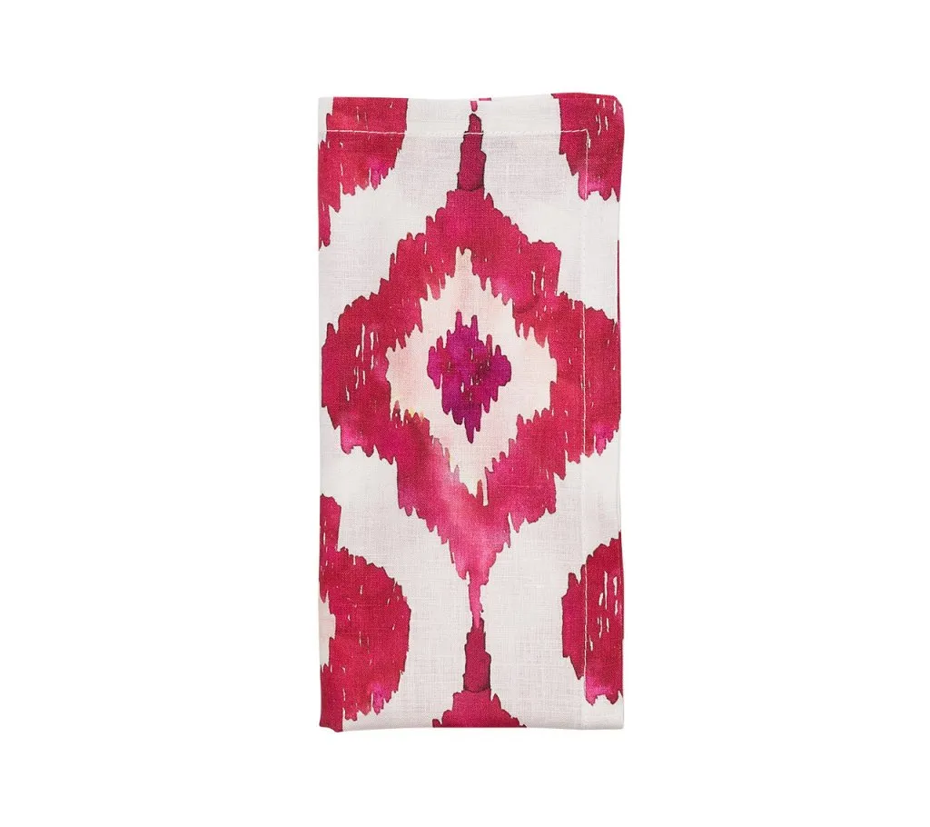 Watercolor Ikat Napkins, Set of 4