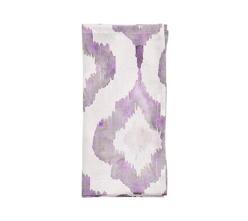 Watercolor Ikat Napkins, Set of 4