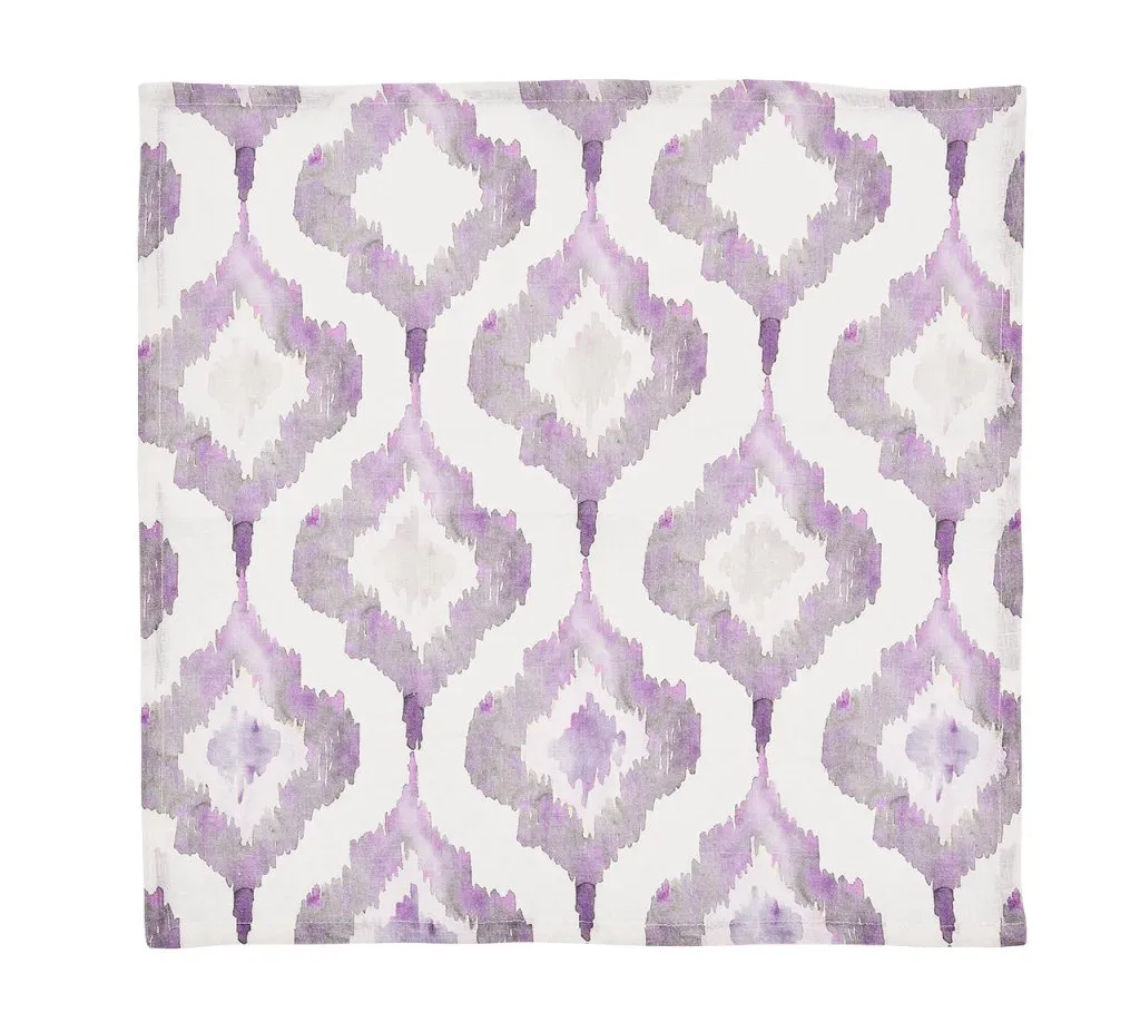 Watercolor Ikat Napkins, Set of 4
