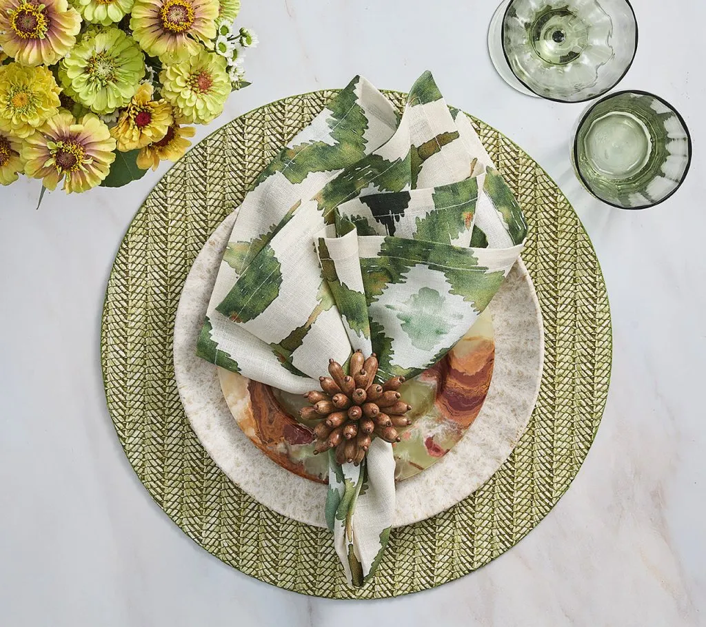 Watercolor Ikat Napkins, Set of 4