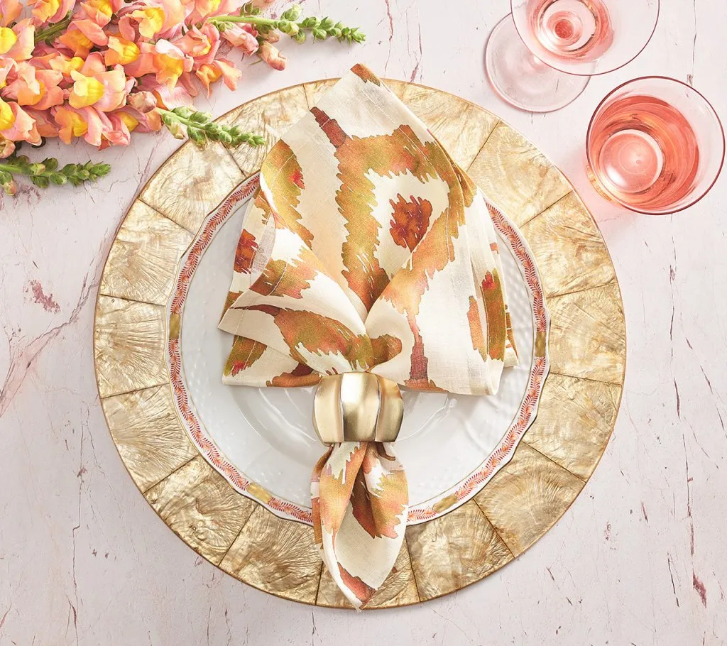 Watercolor Ikat Napkins, Set of 4