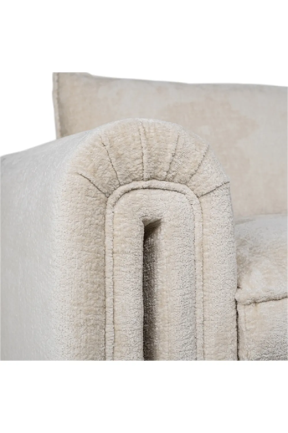 White Chenille Modern Sofa | OROA Sandro