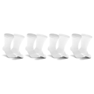 White Non-Binding Diabetic Thin Socks 4-Pack