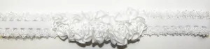 White Rose Flowers Lace Headband