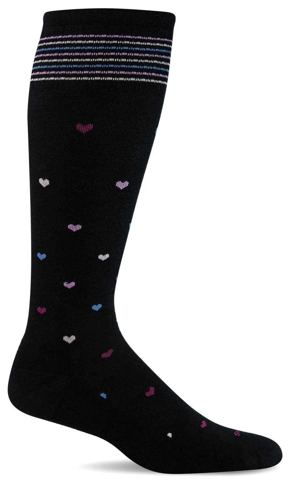 Women's Full Heart | Moderate Graduated Compression Socks | Wide Calf Fit
