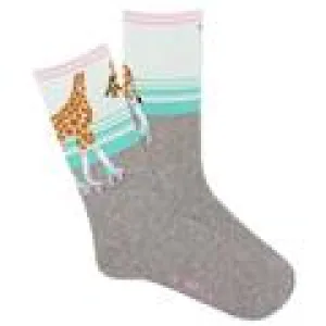 Women's Roller Skating Giraffe Crew (Gray)